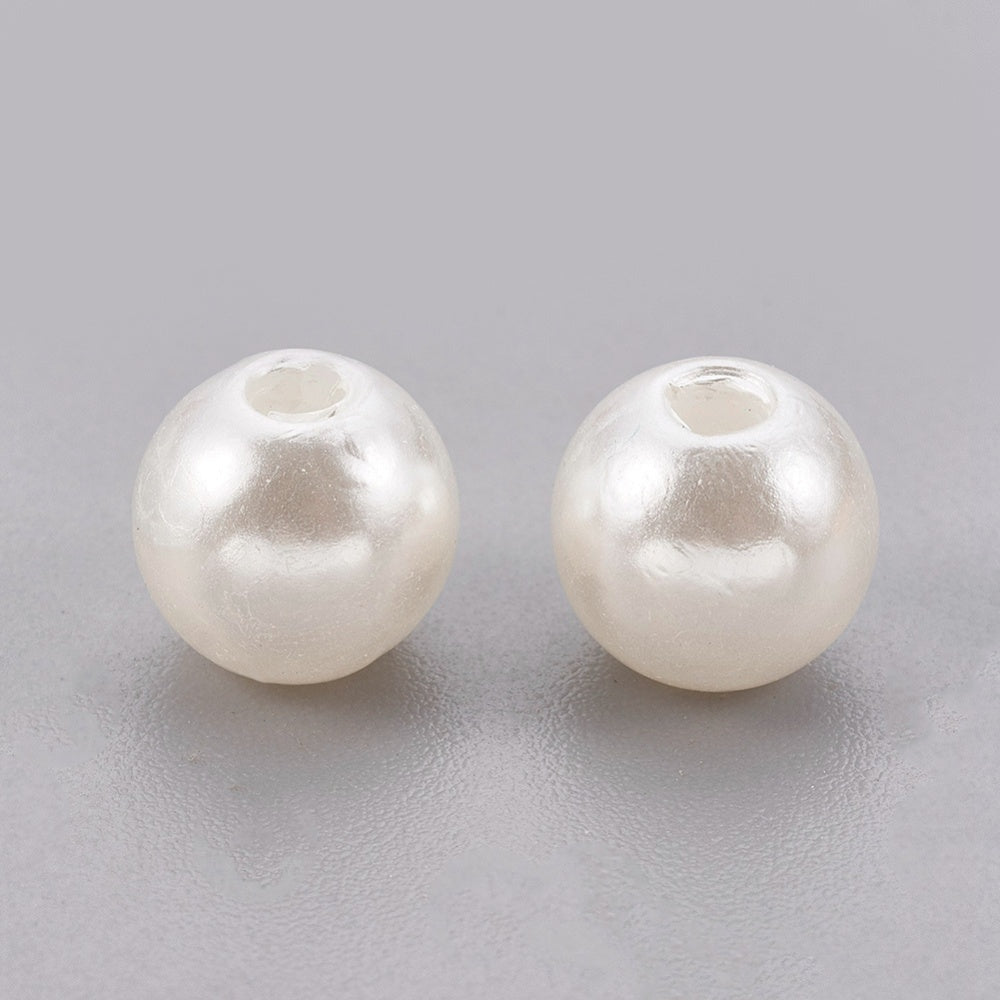 1000x Ivory 3mm Tiny Faux Pearl Beads for Beading Craft