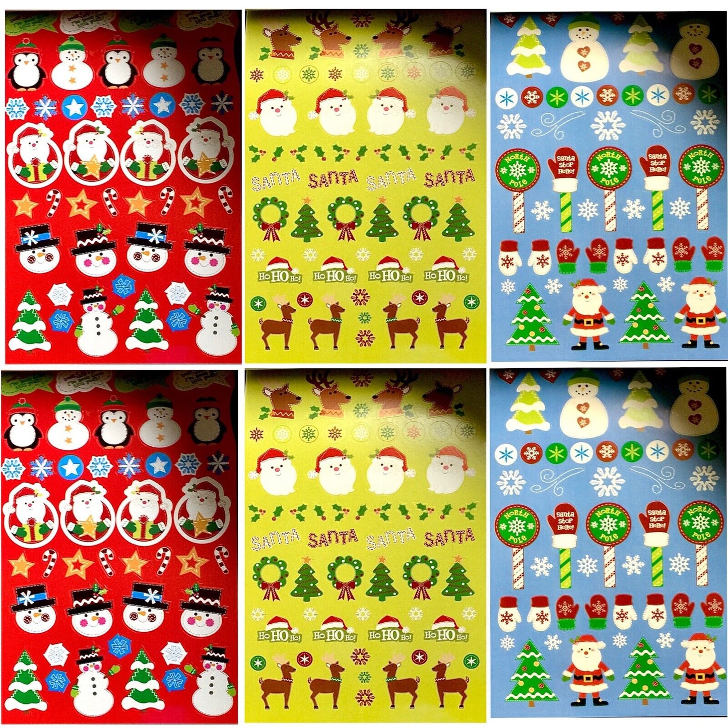 1 Pad Christmas Holiday Die-Cut Sticker Book - Choose Your Design