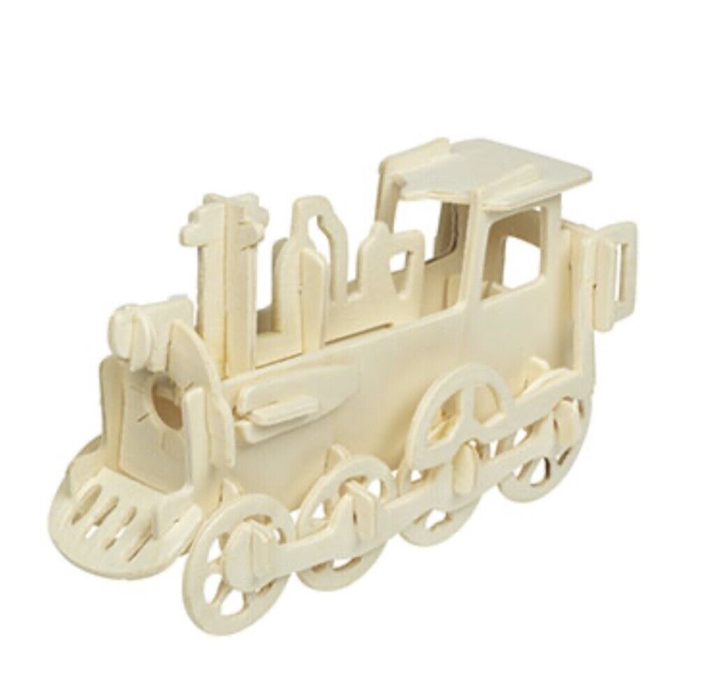 Build and Paint Wooden Jet Fighter or Steam Train Construction Kit