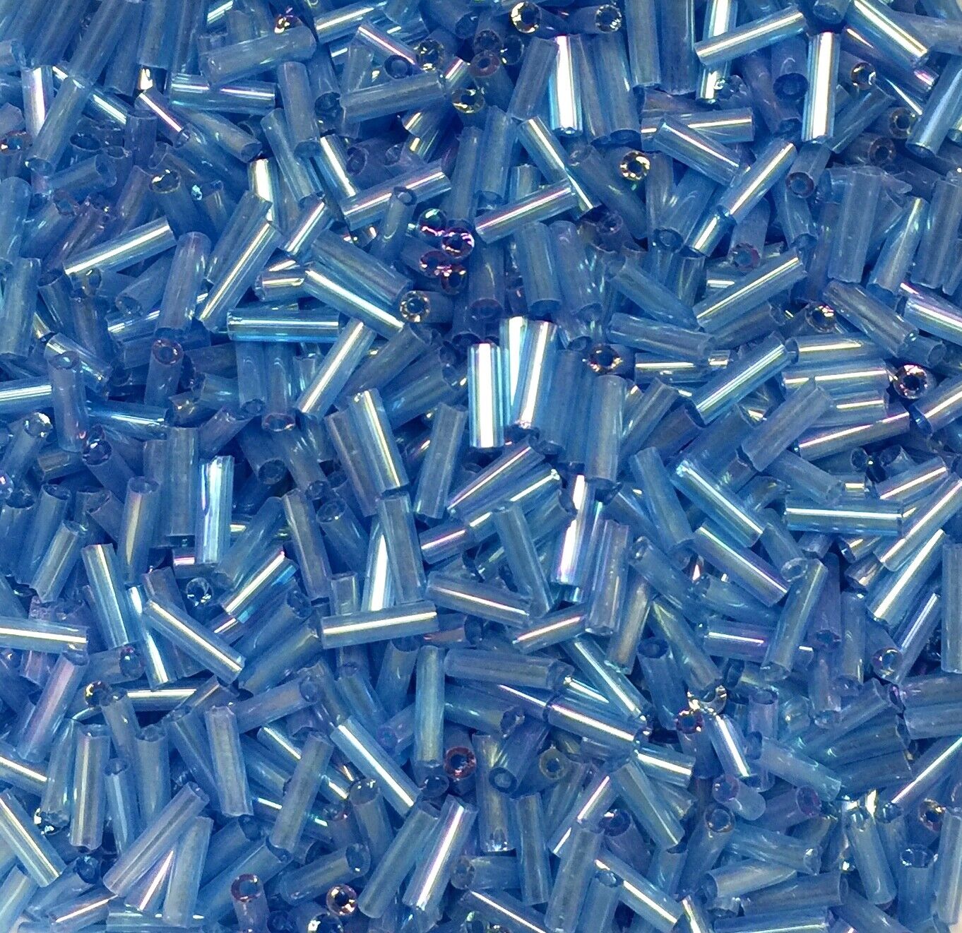 1400+ Bugle Glass Tube 6.5-7.5mm Seed Beads - Choose Your Colour