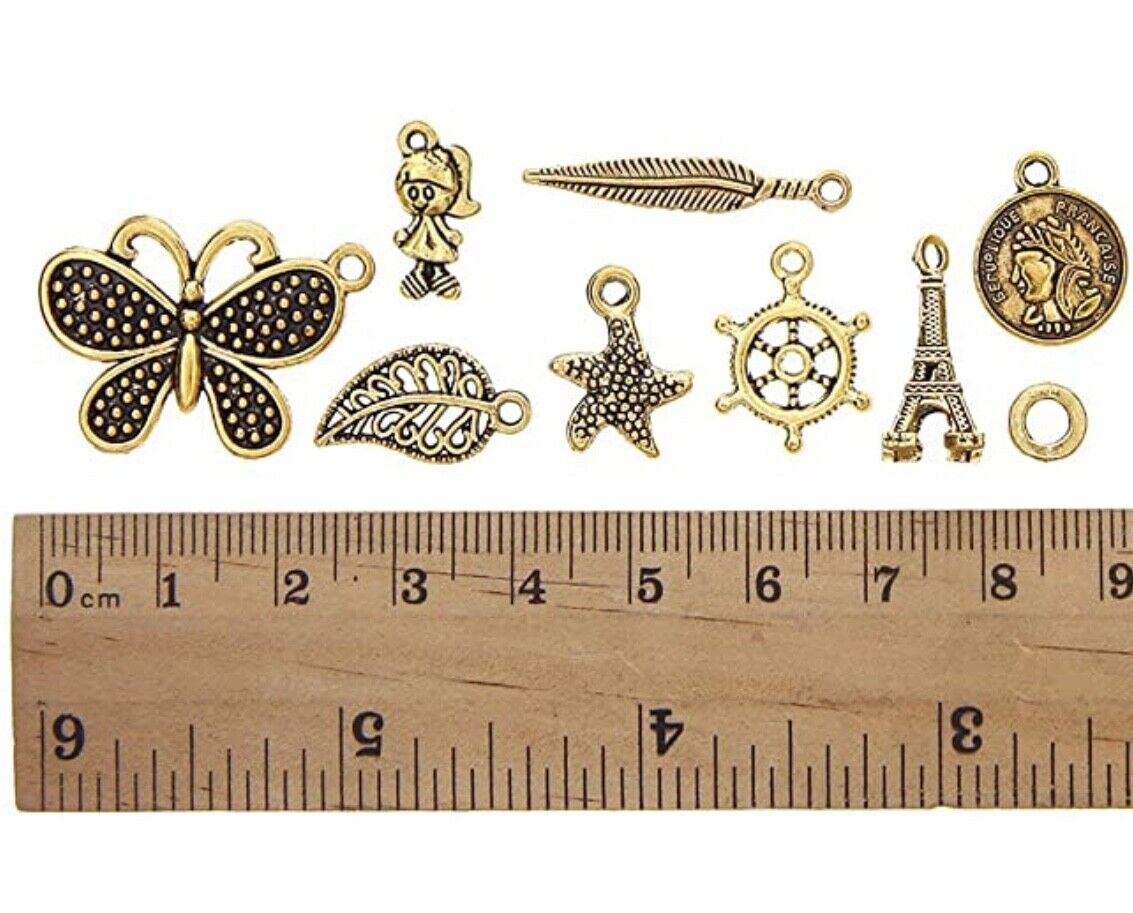 30x Mix Random Design Antique Tibetan Style Metal Charms & Pendants