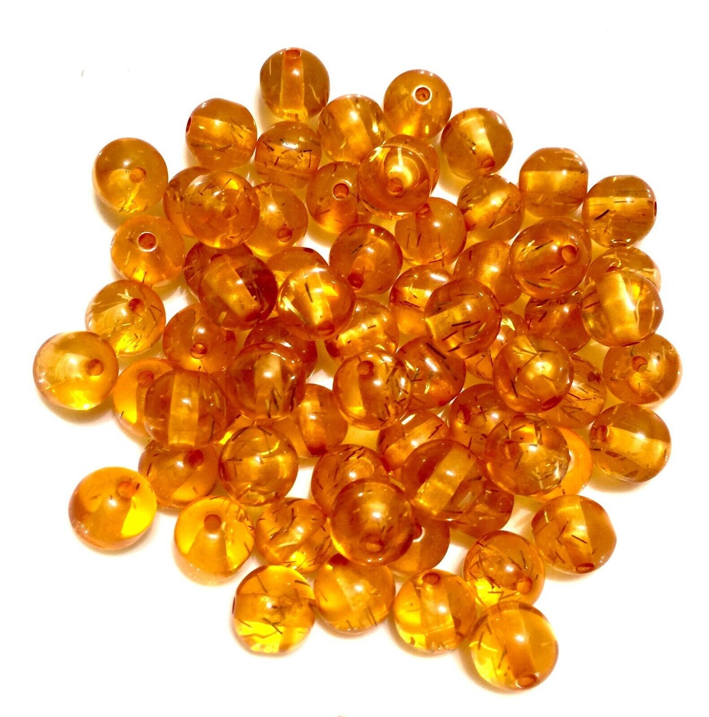 50x Transparent 10MM Acrylic Beads for Jewellery Making - Choose Your Colour
