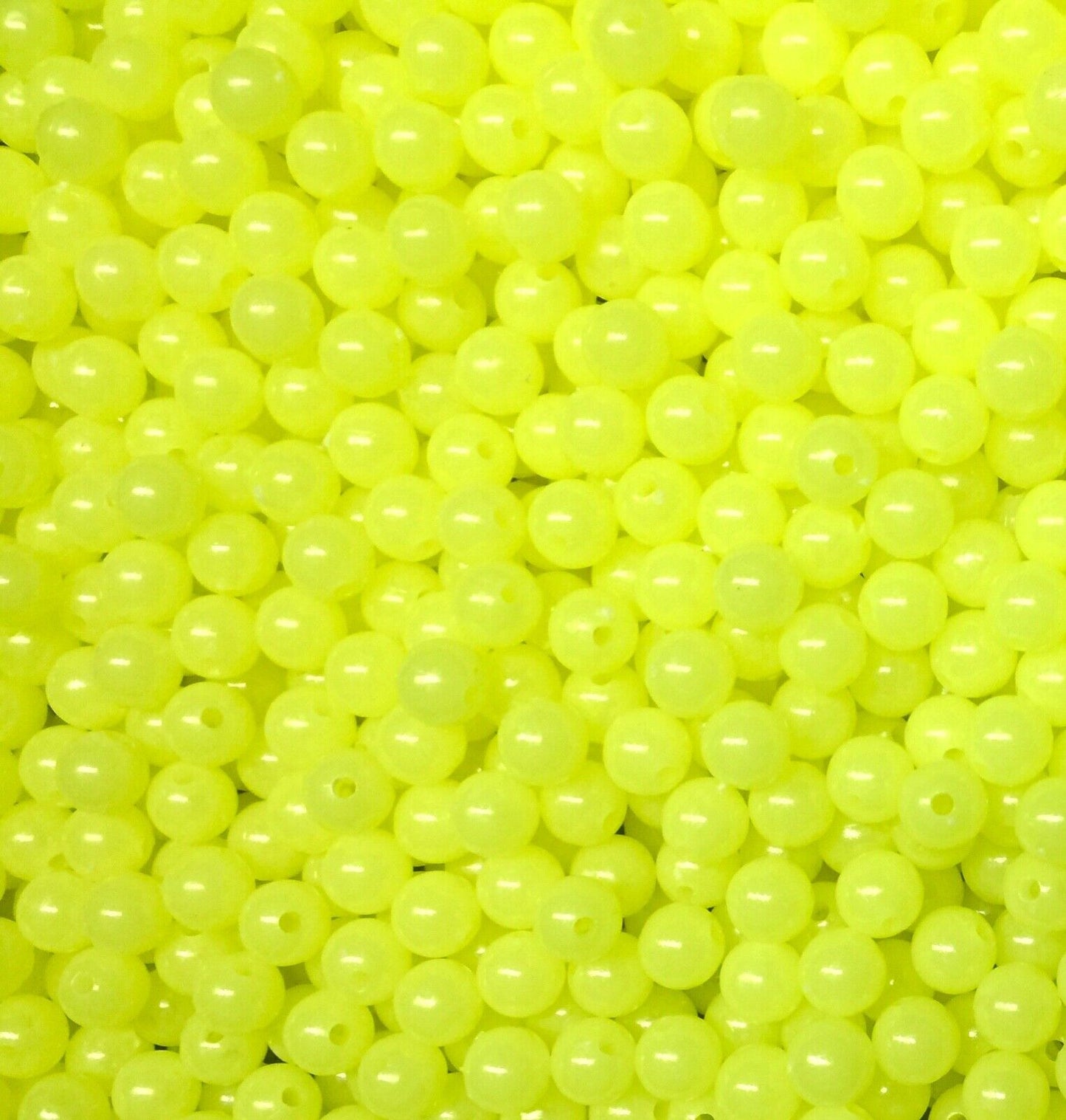 100x Multi Colour 8mm Glow in the Dark Beads for Crafts