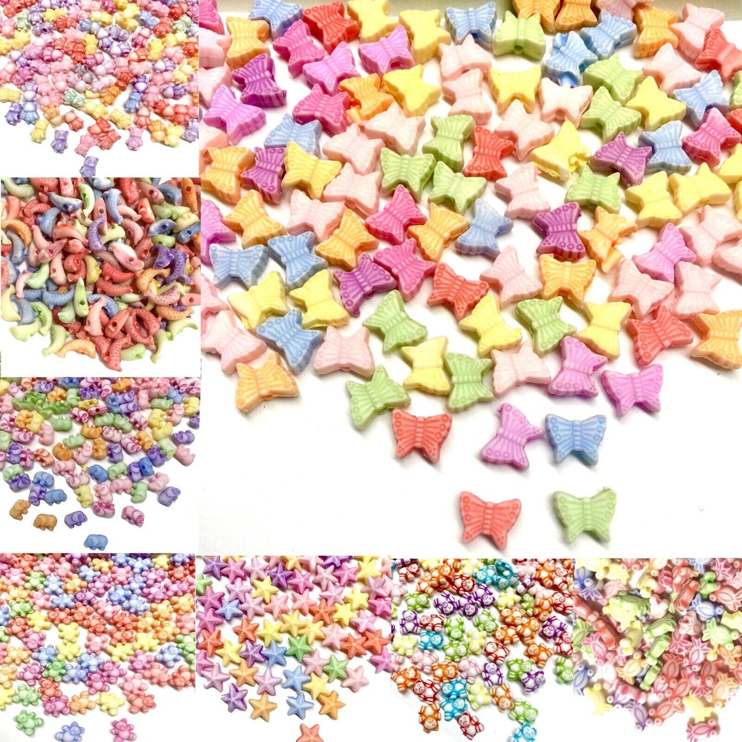 150pcs Craft Style Cute Animals and Creations Spacer Beads - Pick Your Style