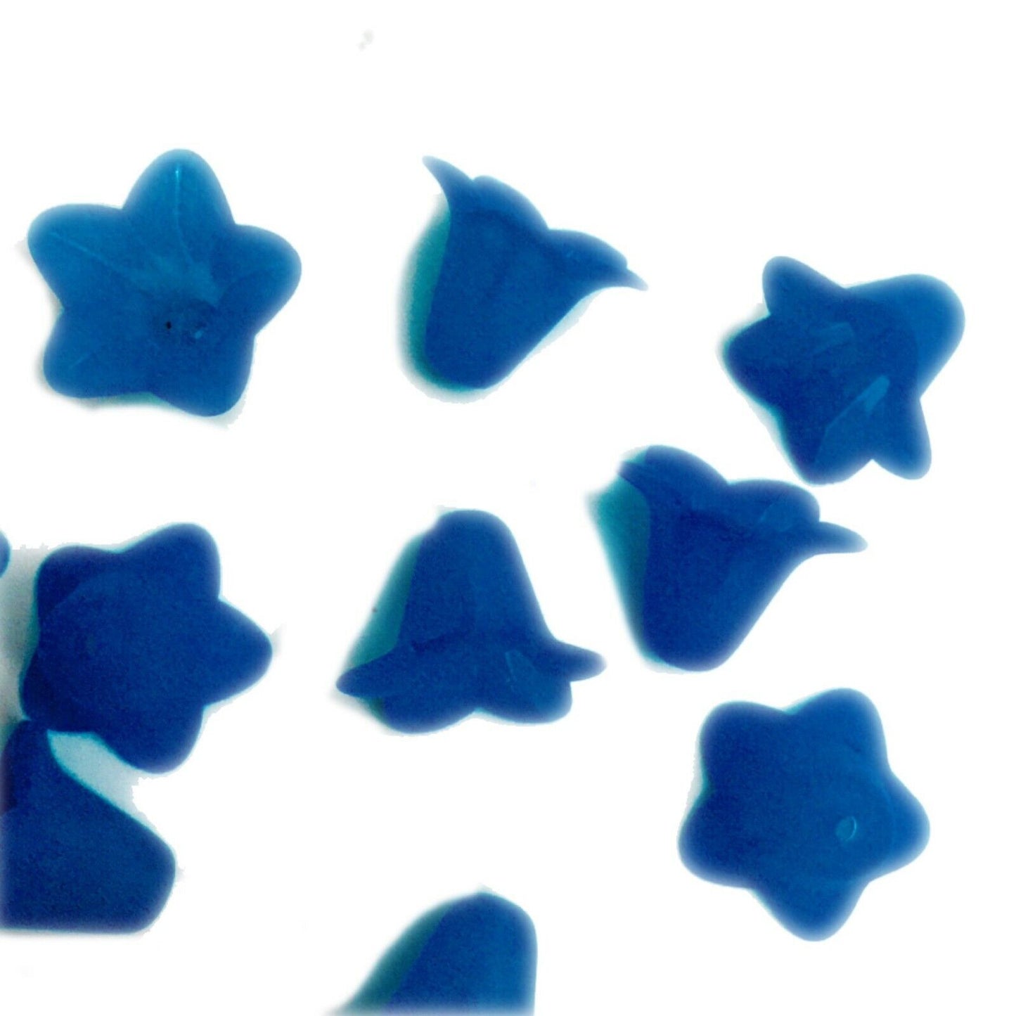 30x Large Frosted or Opaque Acrylic Flower Bead Caps 17x12mm - Pick Your Colour