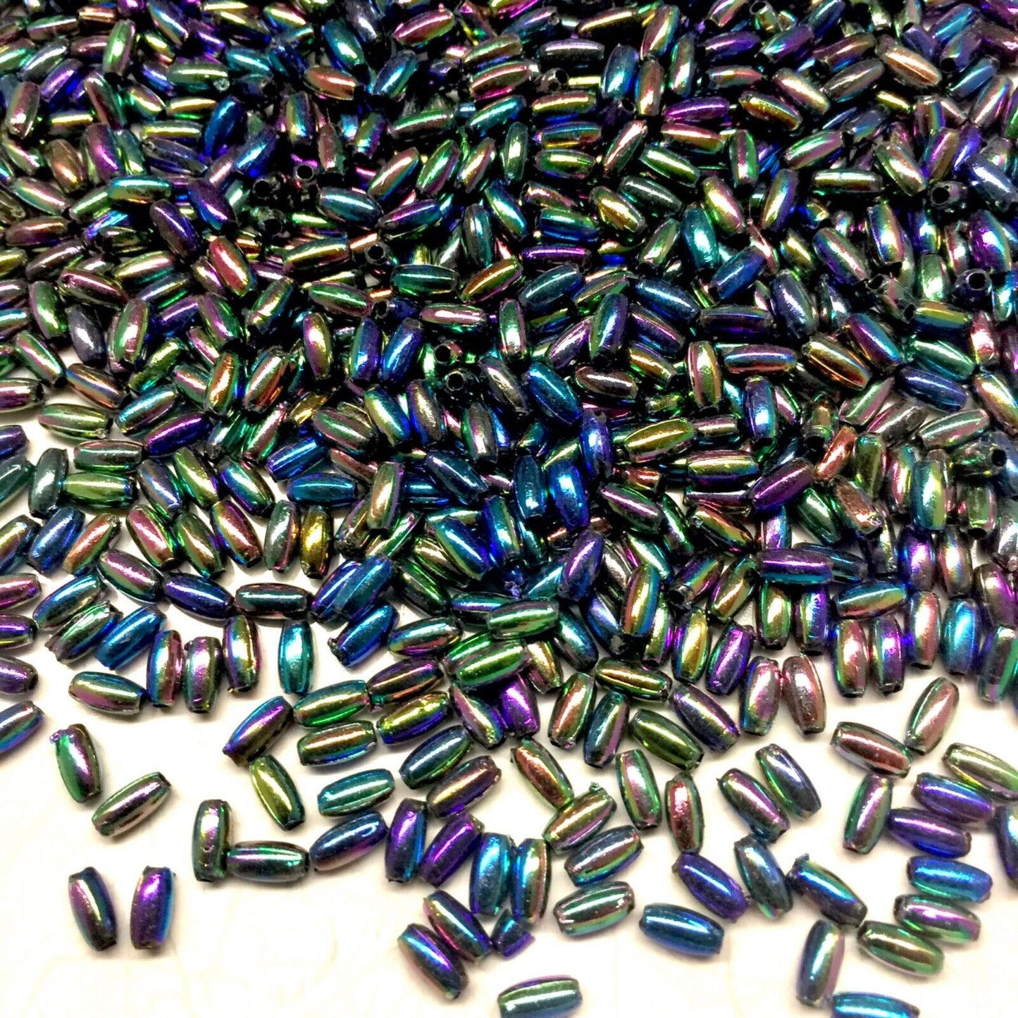 500 pcs Small Rice Pearl 6mmx3mm Acrylic Beads for Jewellery and Sewing Craft