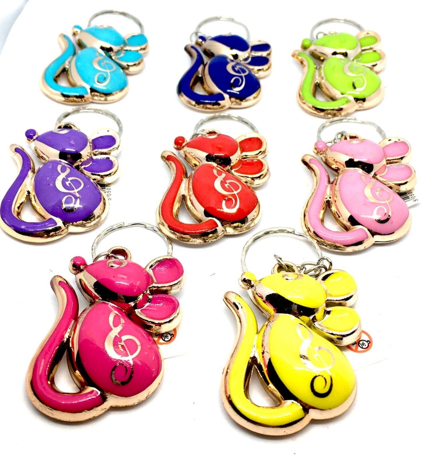 1x Fancy Keyring - Pick Your Design (Smiling, Umbrella, Mouse, Monkey or Penguin)