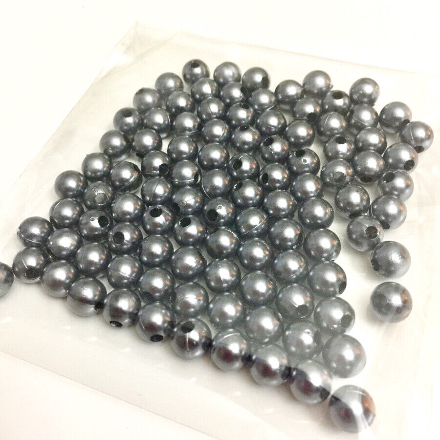 100x Acrylic 8mm Faux Pearl Beads - Choose Your Colour