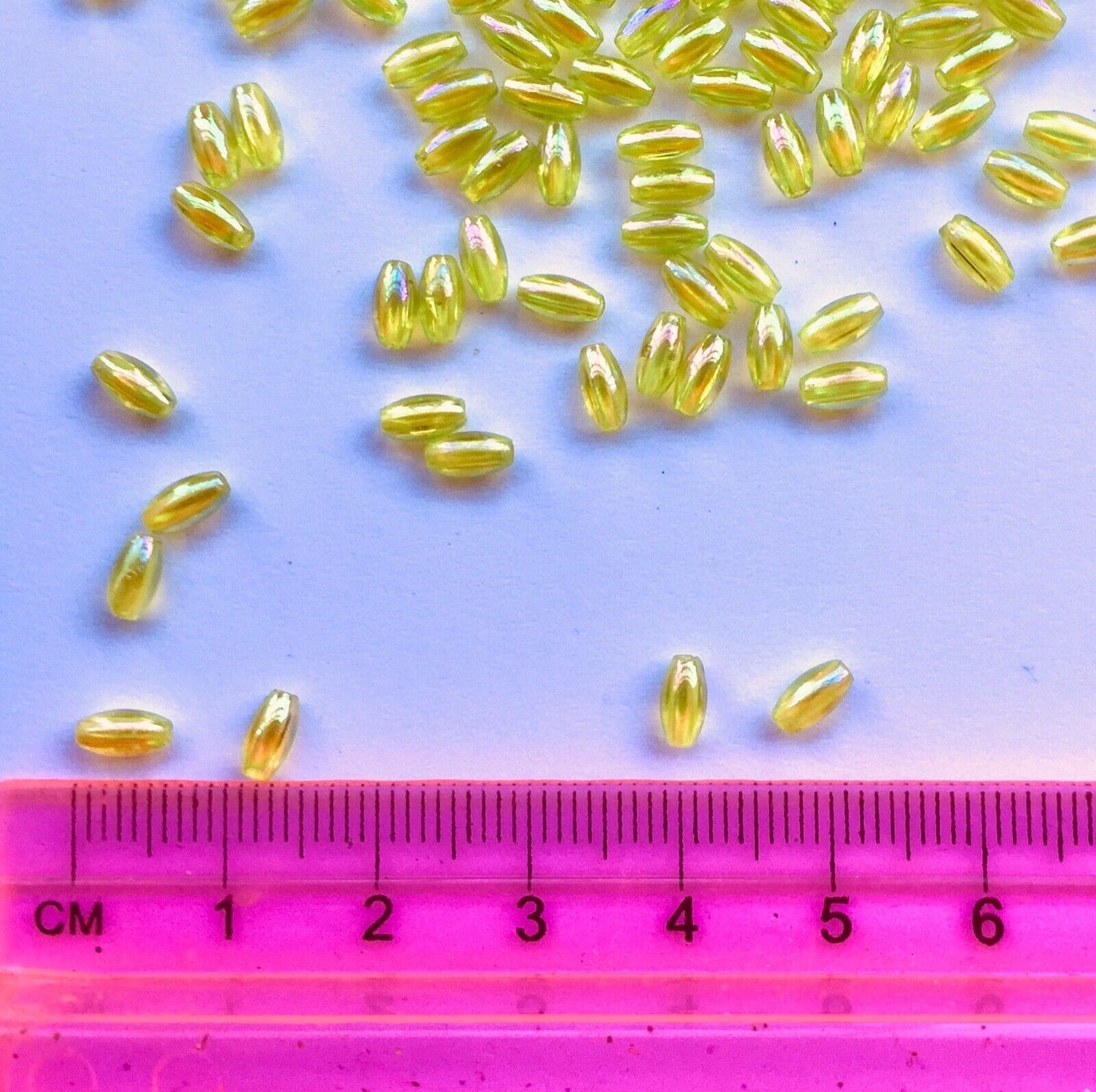 500 pcs Small Rice Pearl 6mmx3mm Acrylic Beads for Jewellery and Sewing Craft