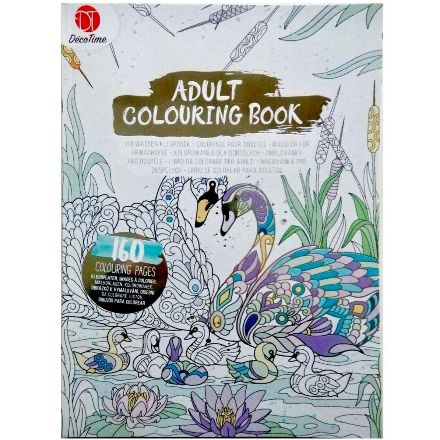 Deco Time Adult Colouring Book 160 pages of DeStressing Colouring for Adults