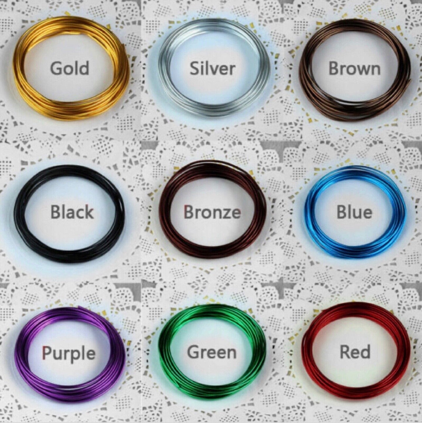 2.5 yards Metallic Craft Wire for Jewellery Making - Choose Your Colour