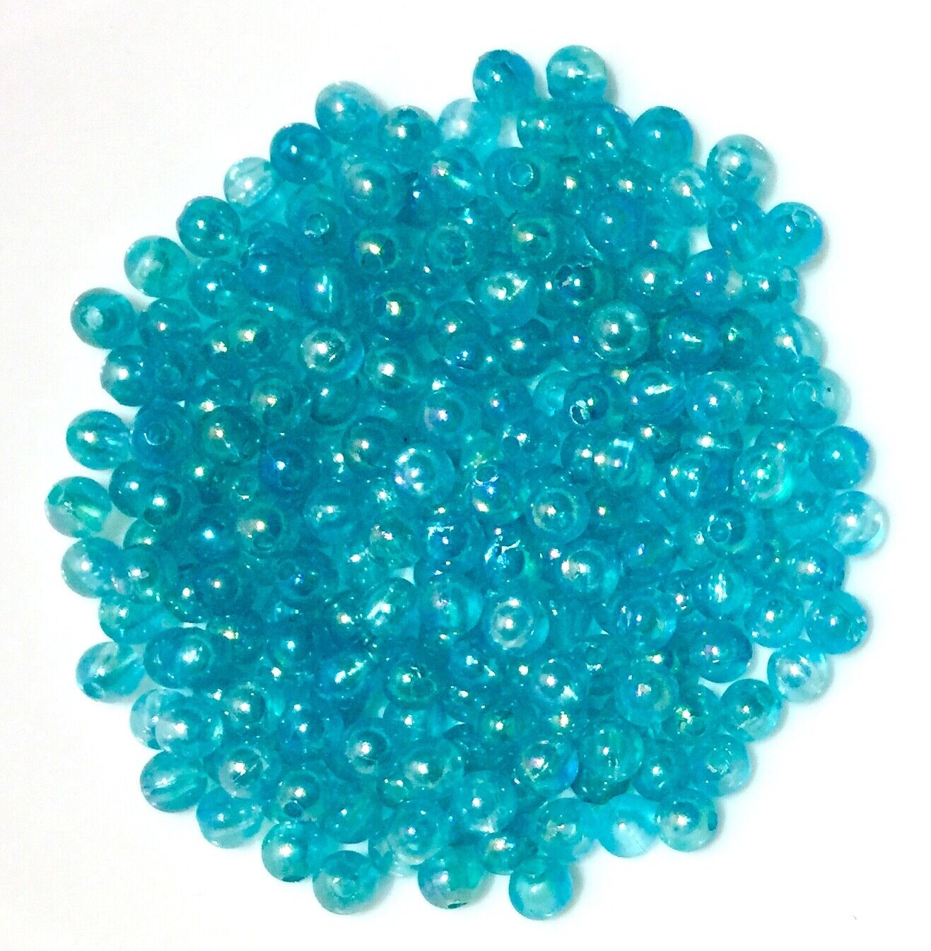 150x Acrylic 6mm Iridescent Coloured Beads - Choose Your Colour