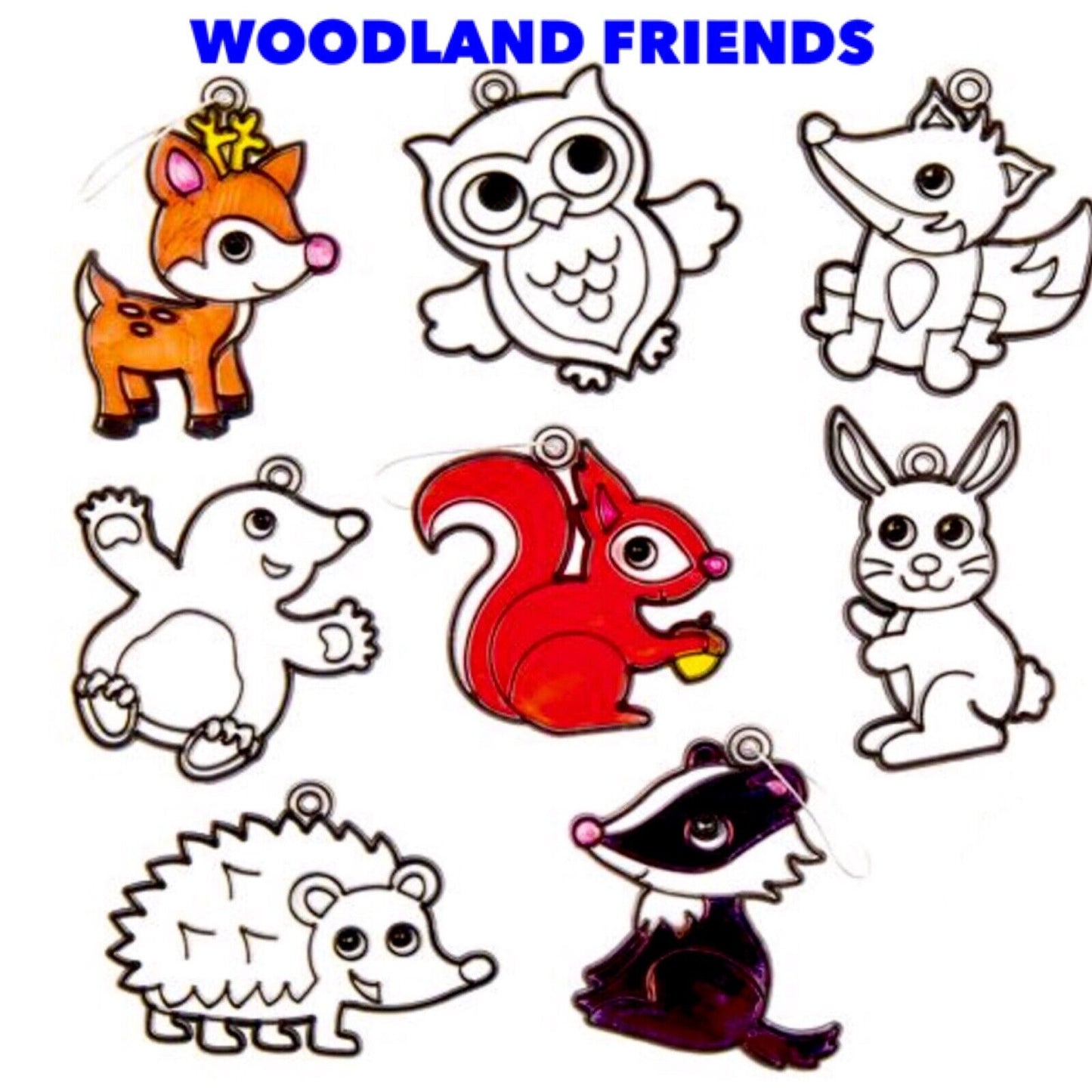 1x Cute Animals or Mythical Creatures Paint Your Own Suncatcher DIY Kit