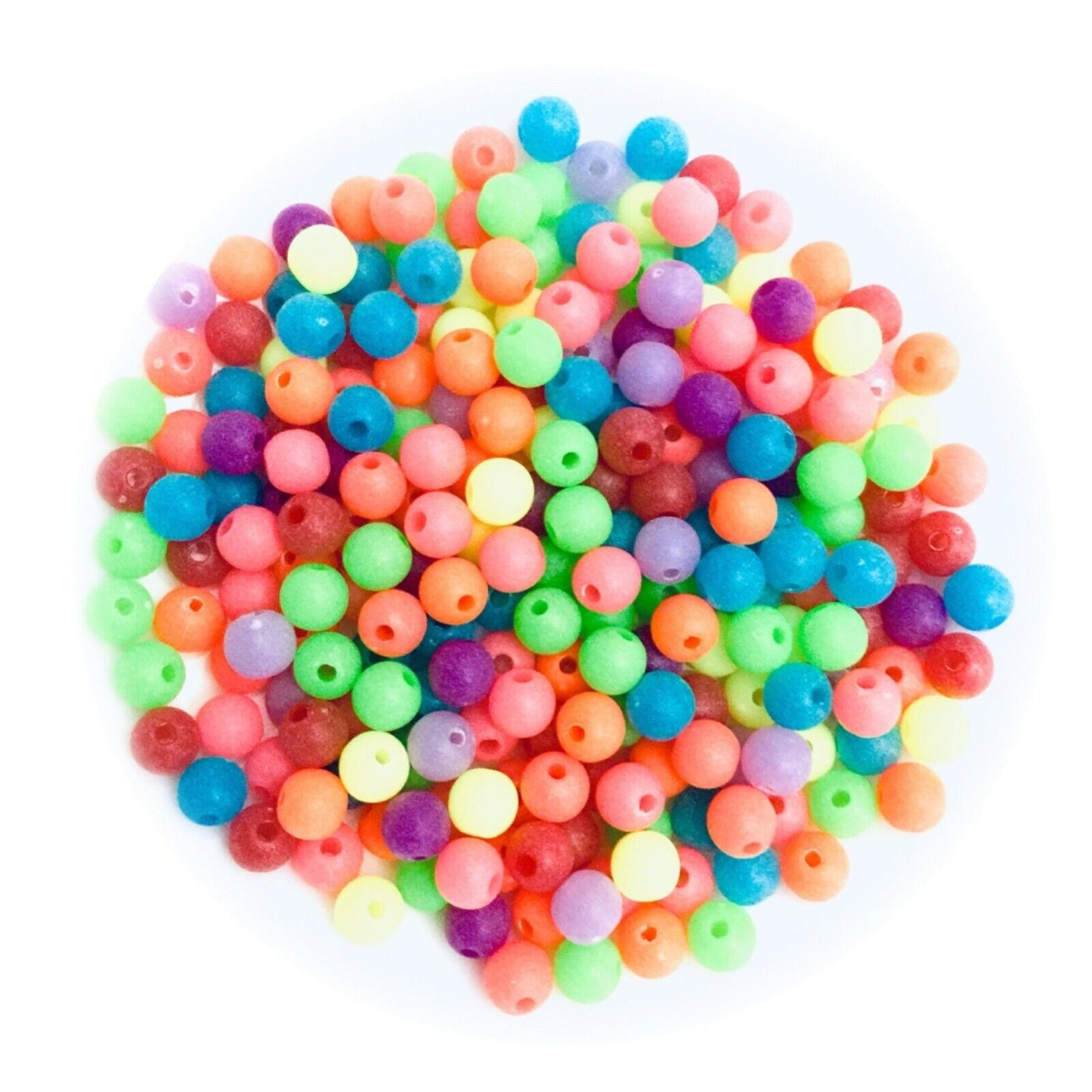 200x Mix Coloured 6mm Spacer Beads - Pick Your Style