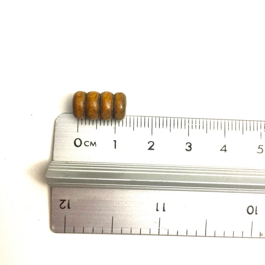 100x Curvy Spiralled Wooden Tube Beads 12x7mm