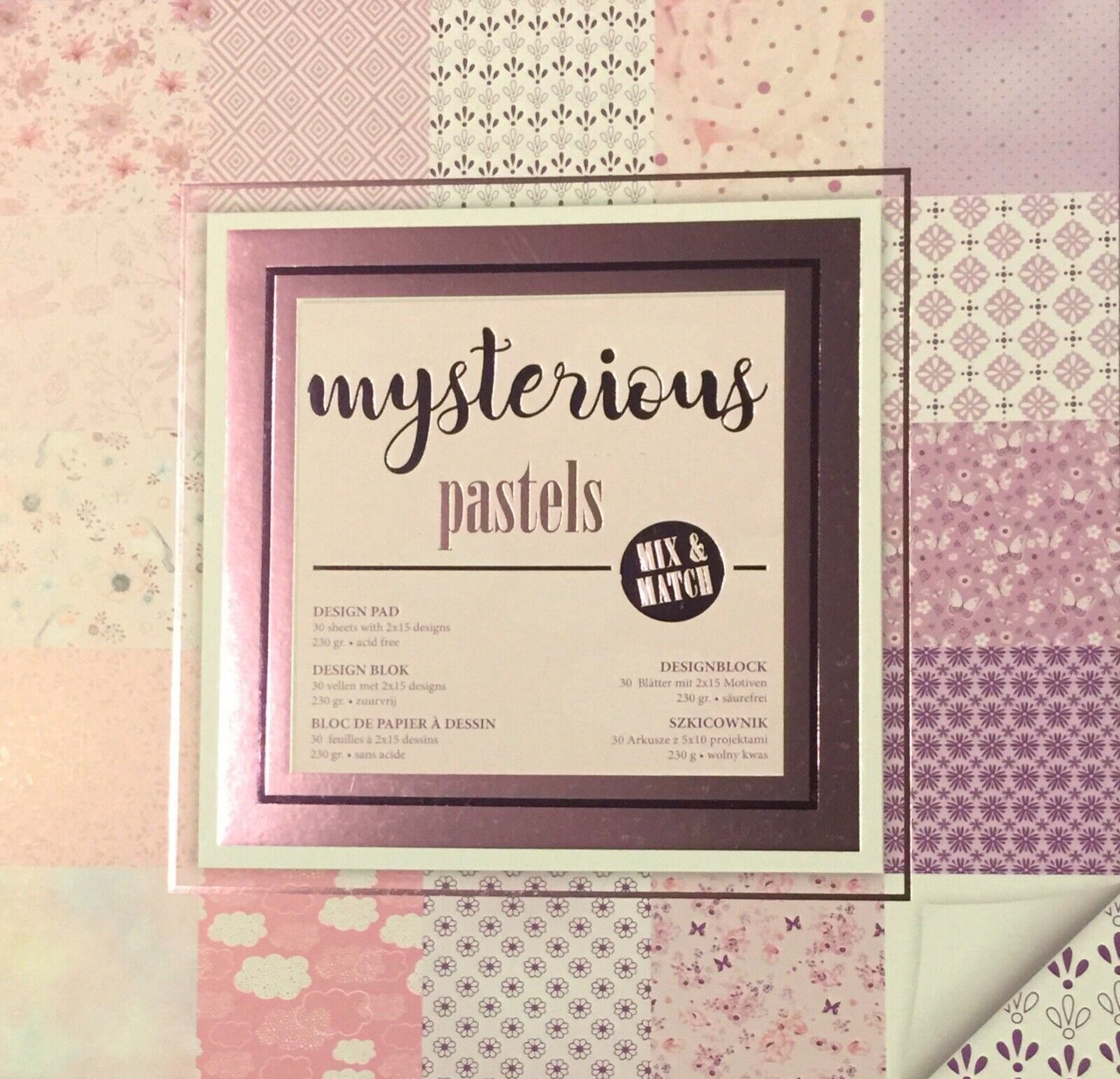Foiled and Matte Mix and Match Design Pad - 30cm x 30cm - Choose Your Theme