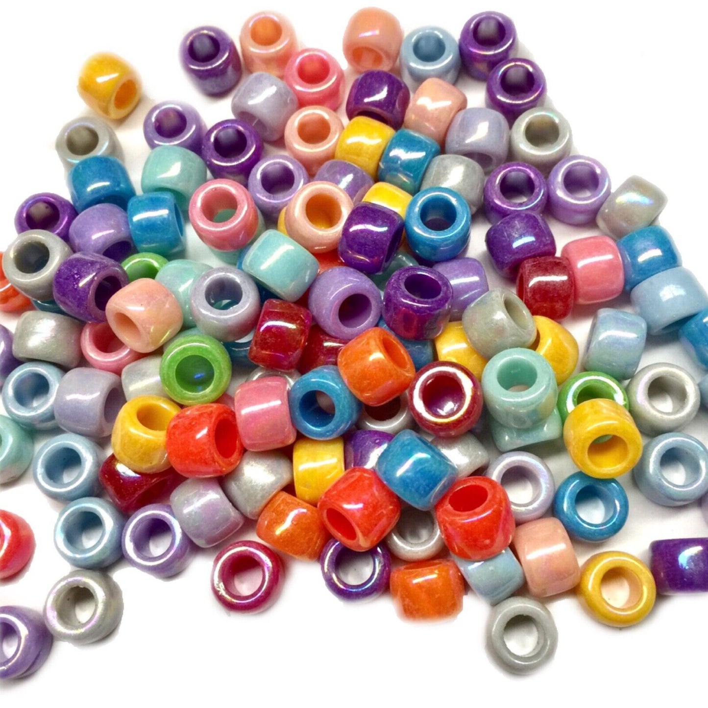 100x Smooth No Joint No Lines High Quality Pony Beads - Choose Your Colour