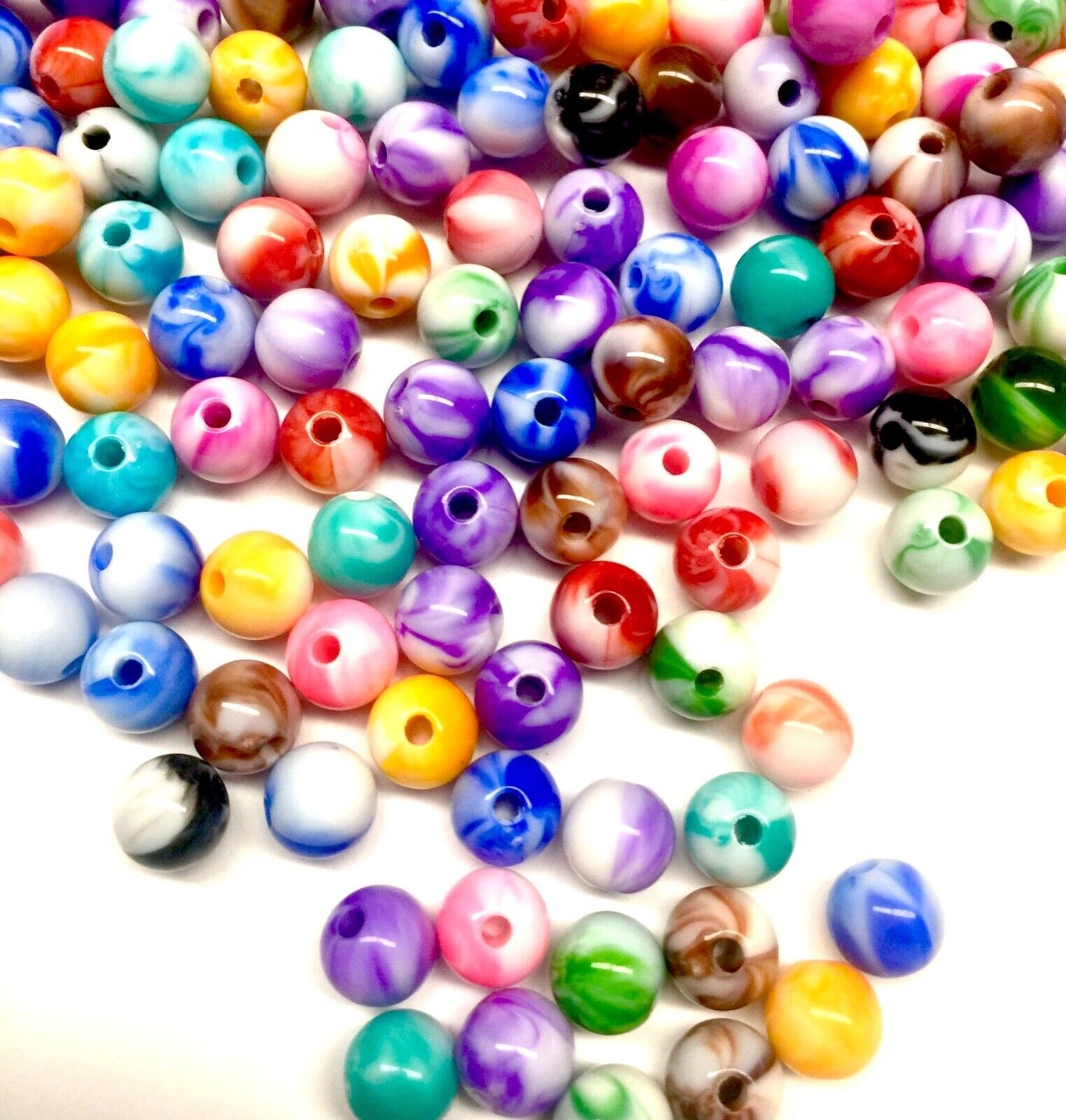 100x Mix Colour Mix Design 8mm Spacer Beads - Pick Your Style