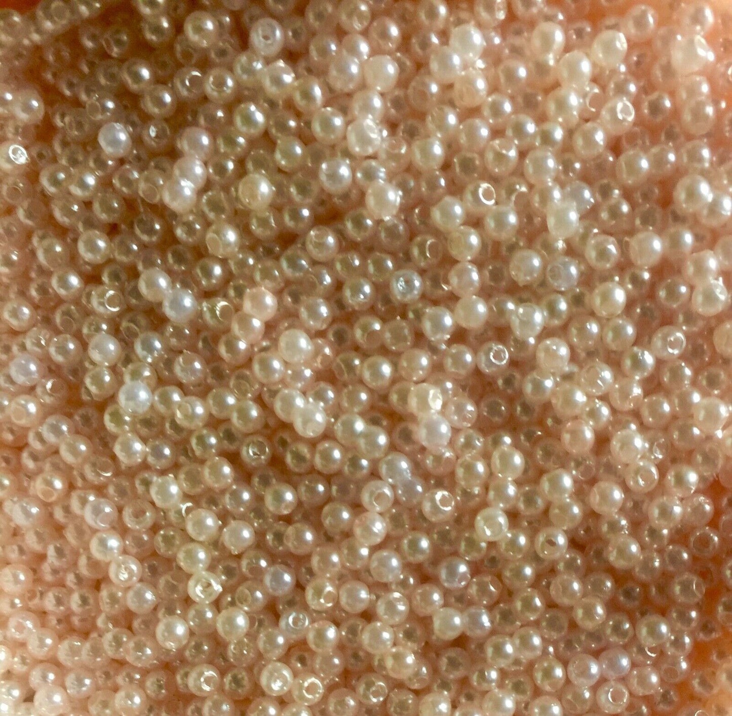 1000x Tiny 3mm Acrylic Faux Pearl Beads for Jewellery Making - Pick Your Colour