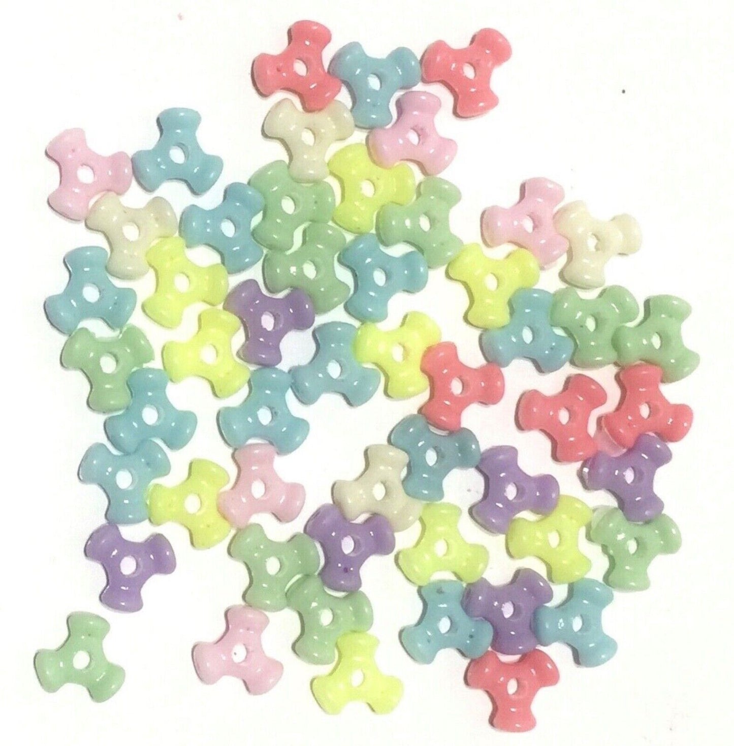 200x Mix Coloured 10MM Tri Beads - Pick Your Colour