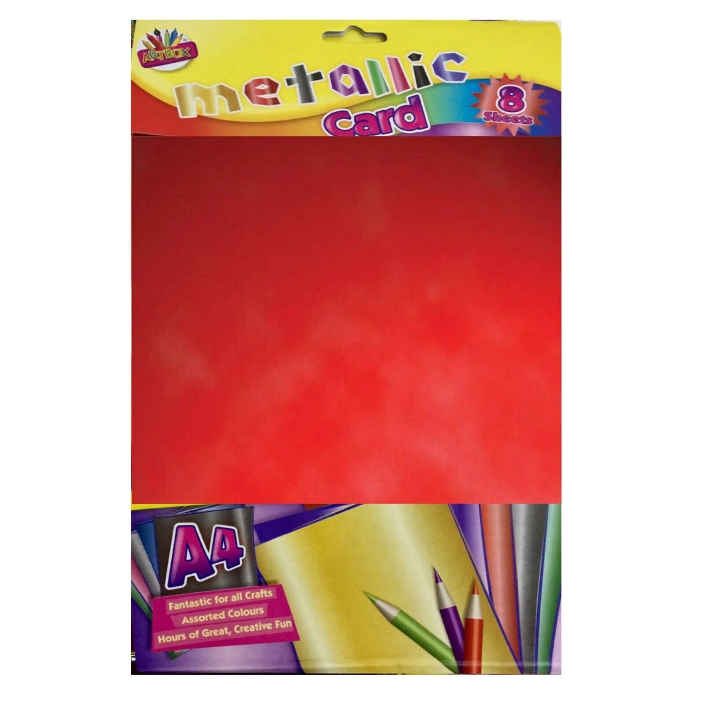 8x Sheets of A4 Board Card Craft - Gold/Silver, Metallic, Glitter, Holographic
