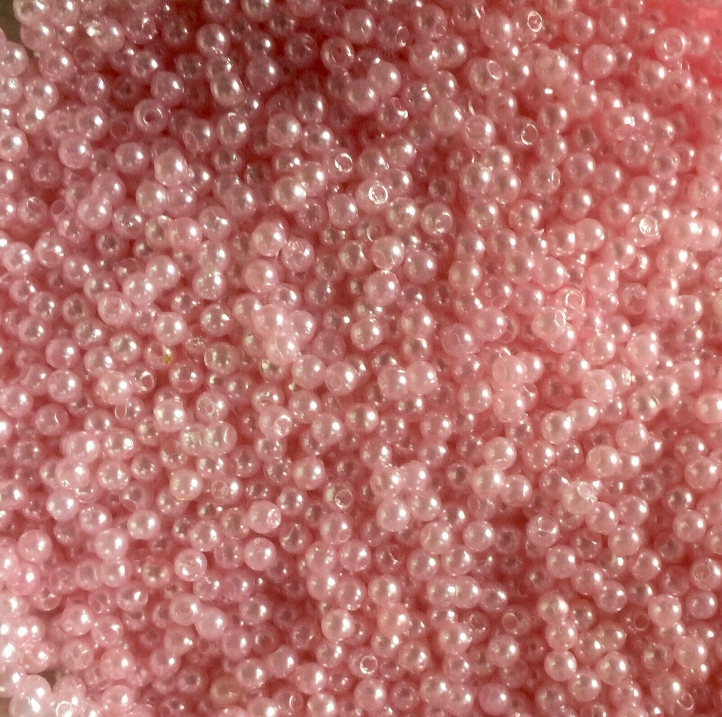 1000x Tiny 3mm Acrylic Faux Pearl Beads for Jewellery Making - Pick Your Colour