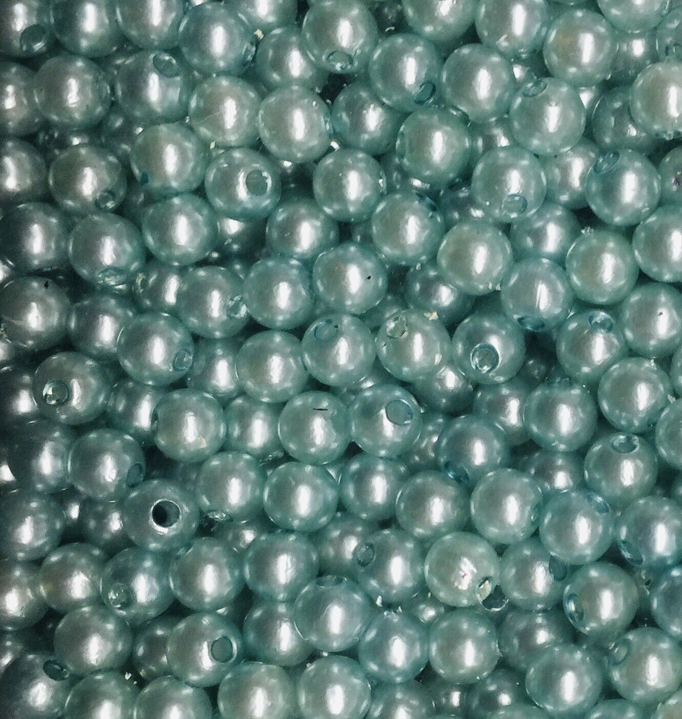 200x Acrylic 6mm Faux Pearl Beads - Choose Your Colour