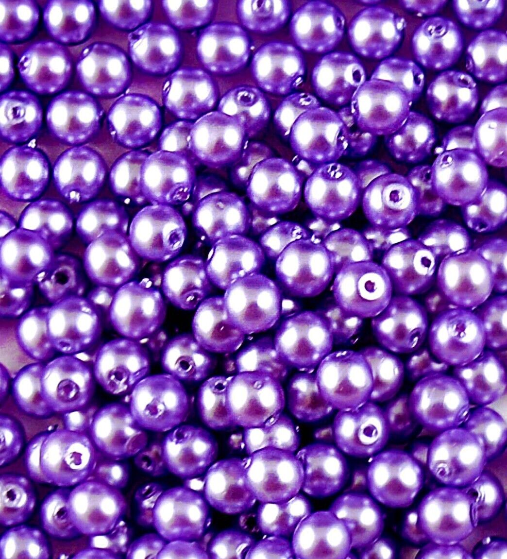200x Acrylic 6mm Faux Pearl Beads - Choose Your Colour