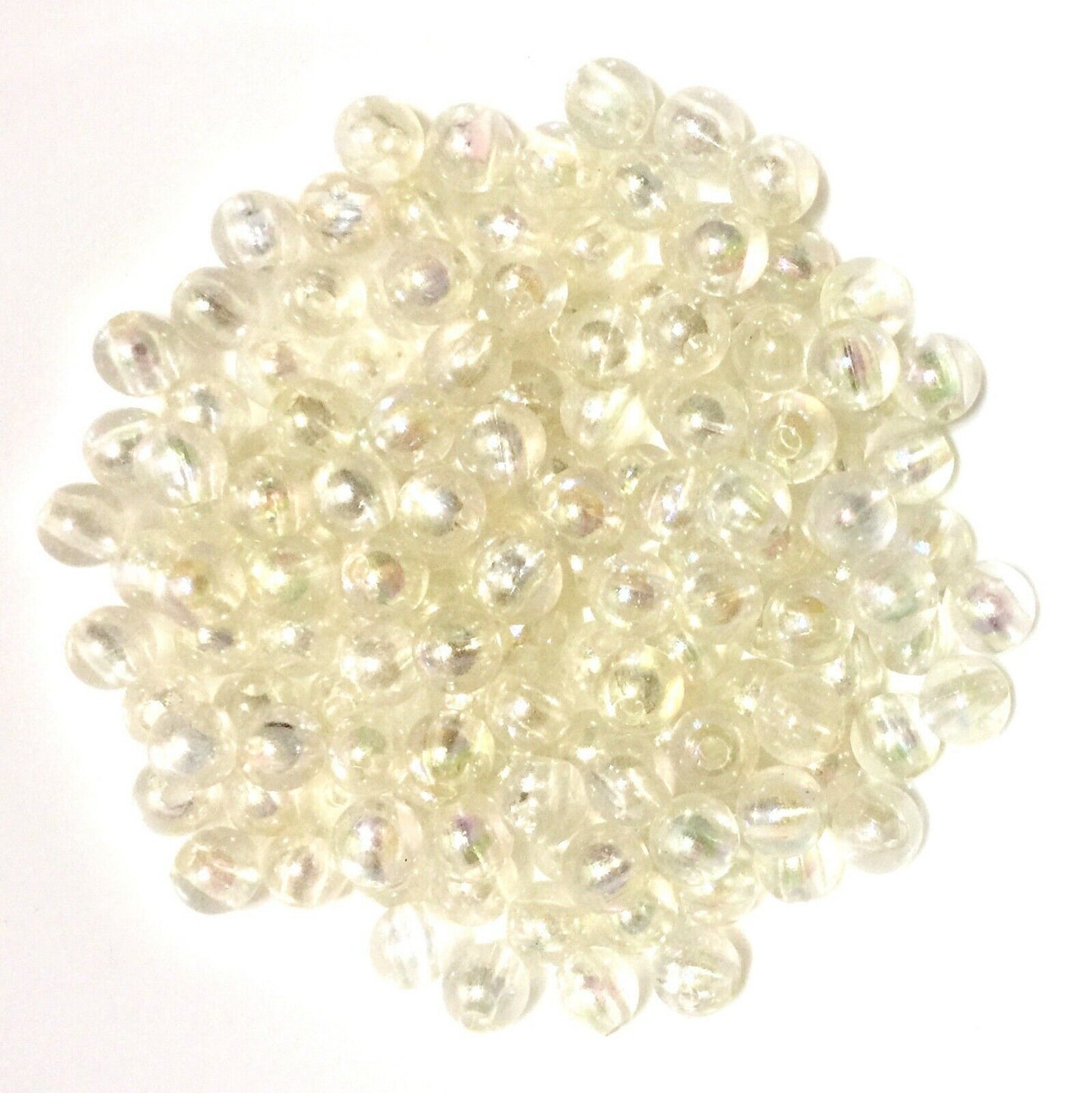 100x Acrylic 8mm Iridescent Coloured Beads - Choose Your Colour