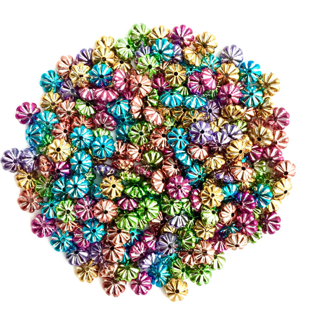 200x Mix Coloured 6mm Spacer Beads - Choose Your Style