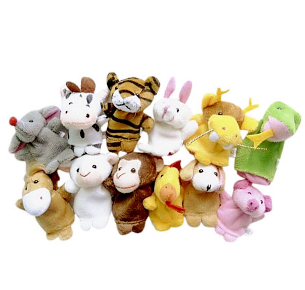 12x or 10x Cute Animals Finger Puppet Educational Learning Fun