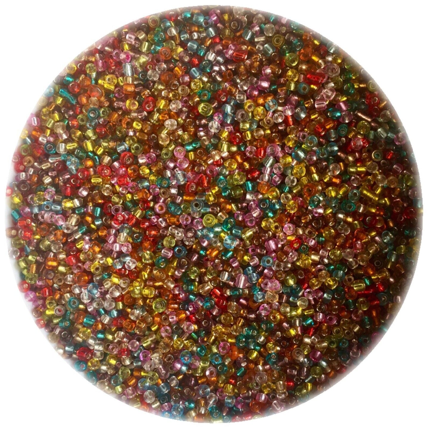 3000+ Glass 2mm Seed Beads Silver Lined - Pick your Colour