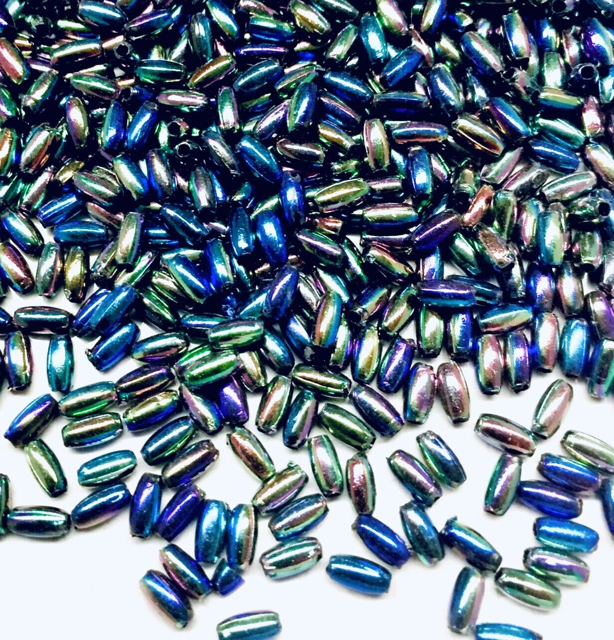 500 pcs Small Rice Pearl 6mmx3mm Acrylic Beads for Jewellery and Sewing Craft
