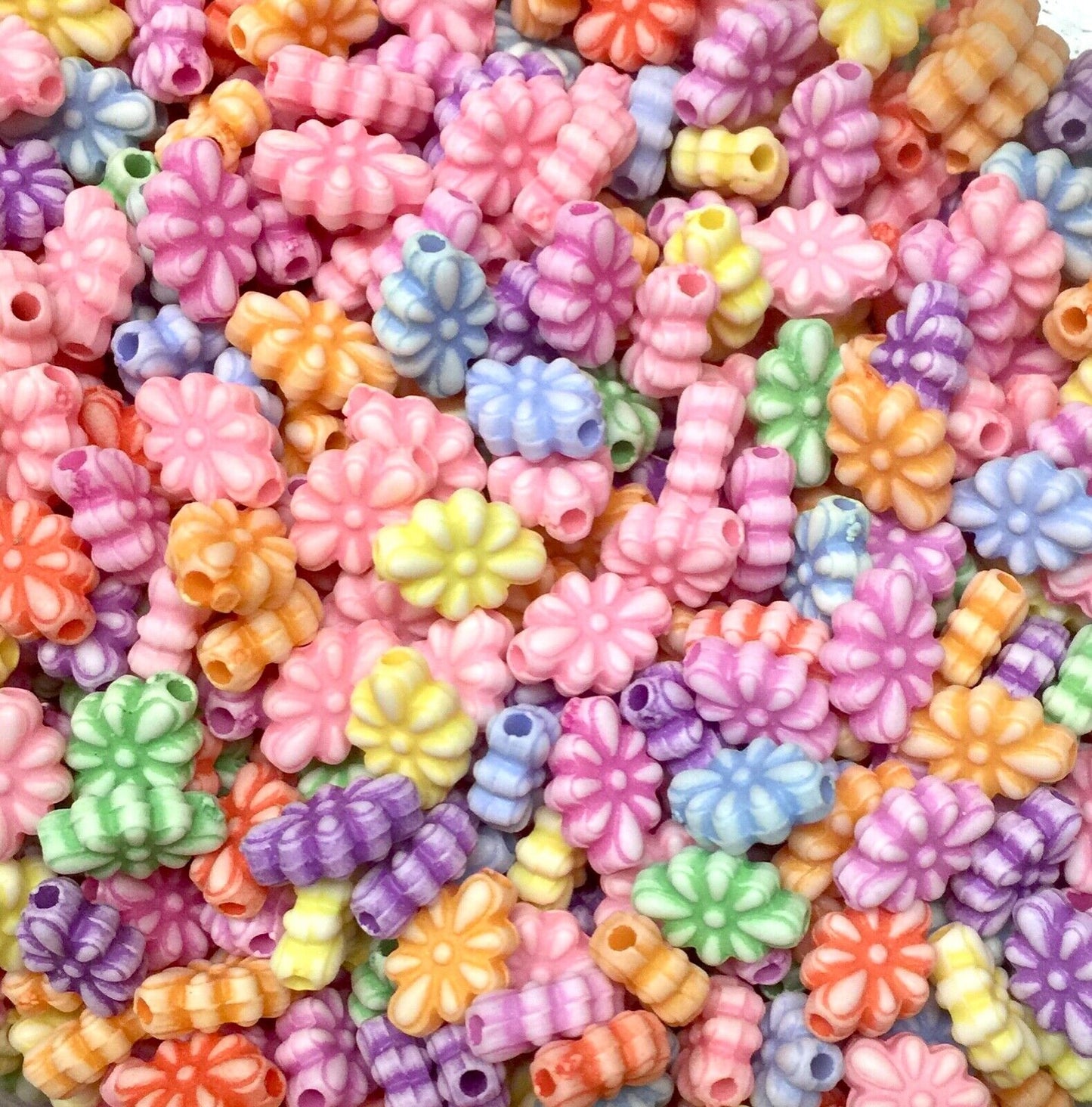 150x Flower Acrylic Beads - Pick Your Style