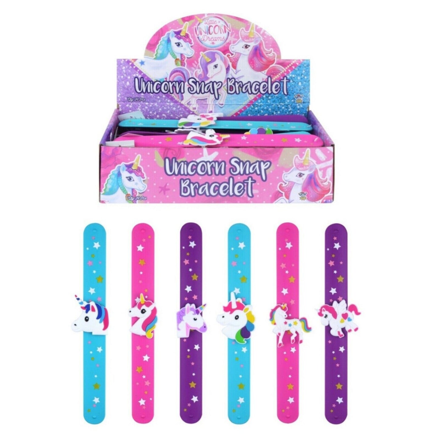 Hendbrandt Unicorn Slap Snap Band Bracelet - Choose Your Design and Colour