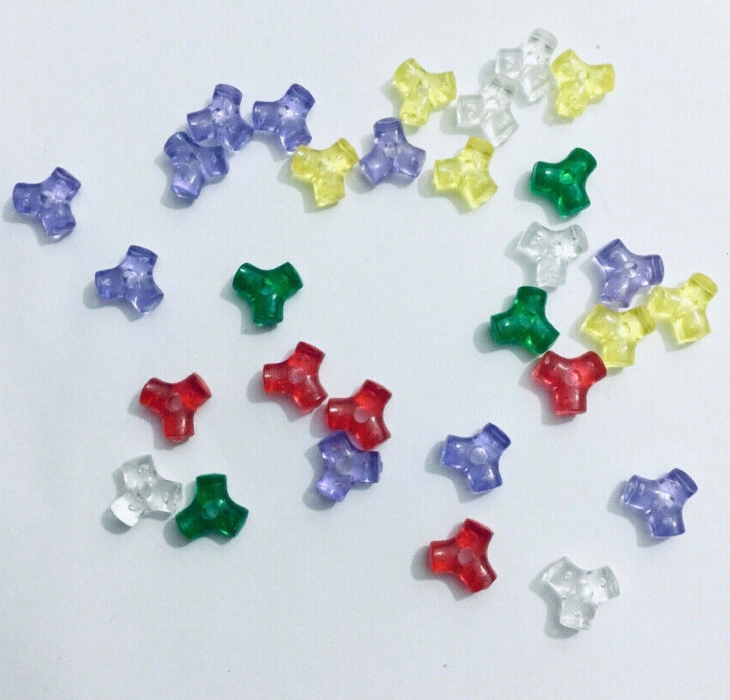 200x Mix Colour 10mm Tri-Beads for Jewellery Craft Making - Choose Your Colour