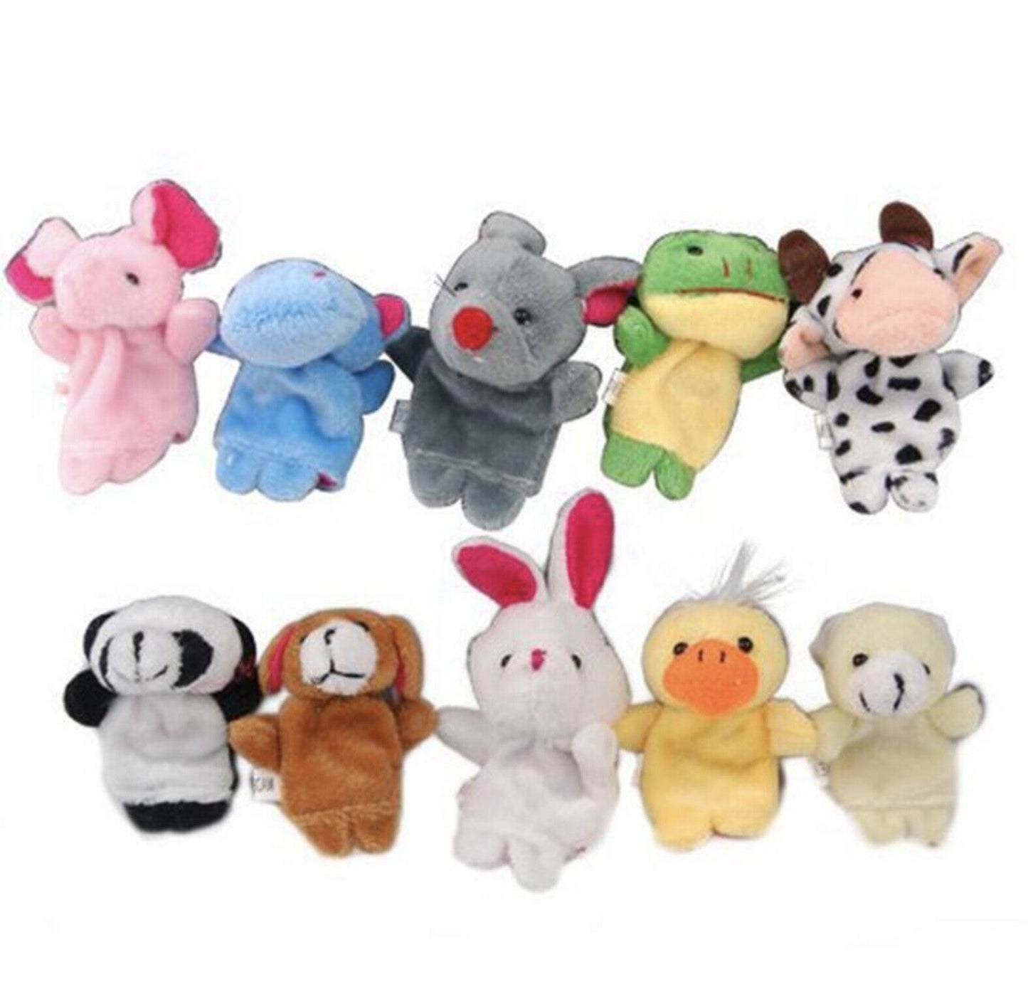 12x or 10x Cute Animals Finger Puppet Educational Learning Fun