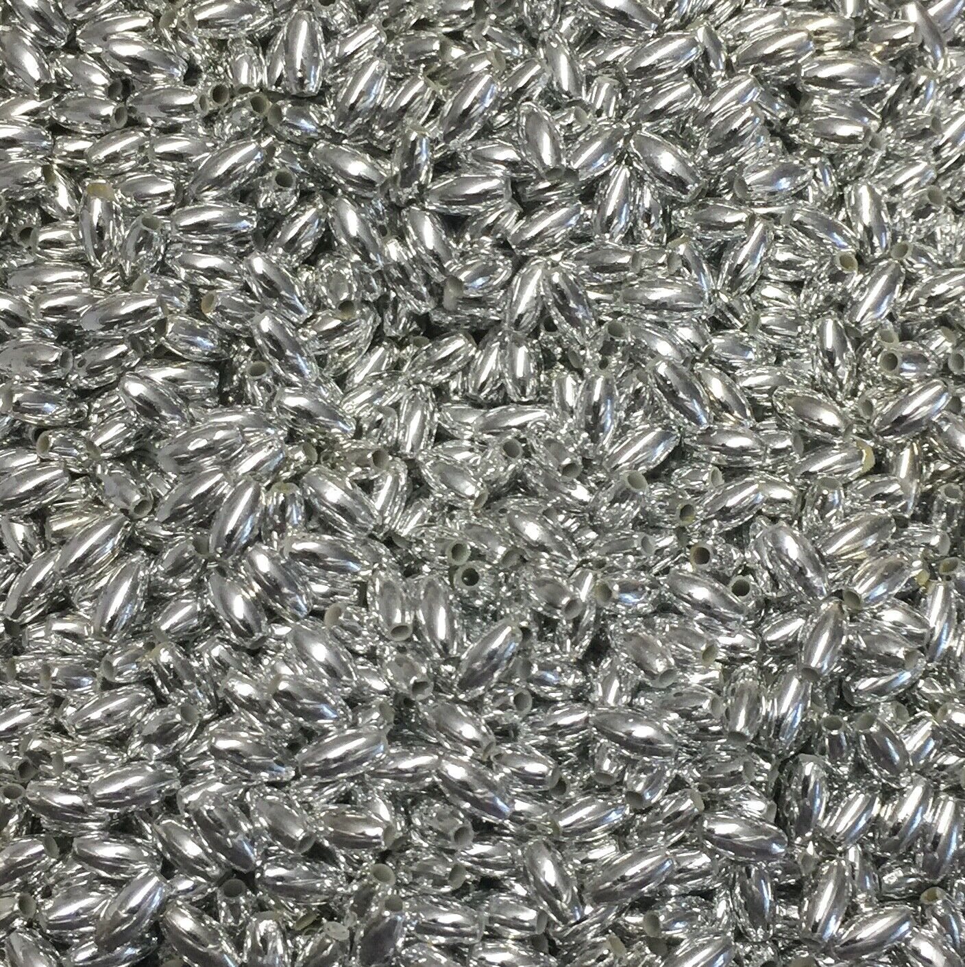500 pcs Small Rice Pearl 6mmx3mm Acrylic Beads for Jewellery and Sewing Craft