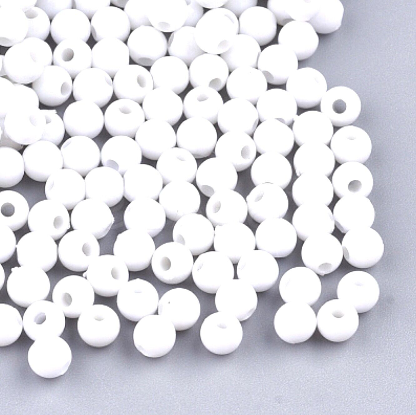 1000x Tiny 3mm Acrylic Faux Pearl Beads for Jewellery Making - Pick Your Colour