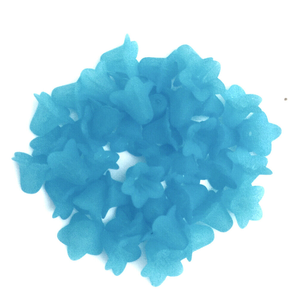 30x Large Frosted or Opaque Acrylic Flower Bead Caps 17x12mm - Pick Your Colour
