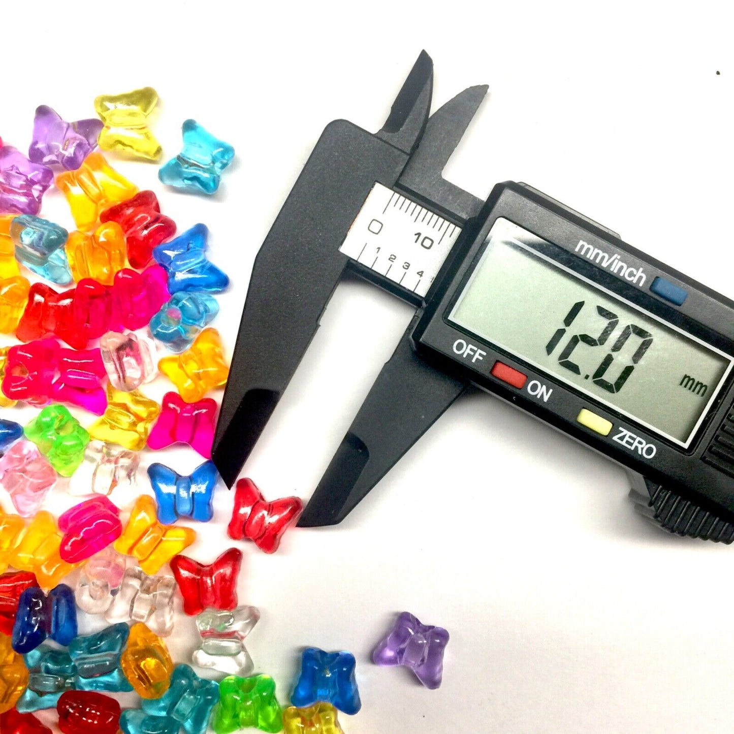 100x Large Hole Crystal Acrylic Multicolour Beads - Choose your Shape