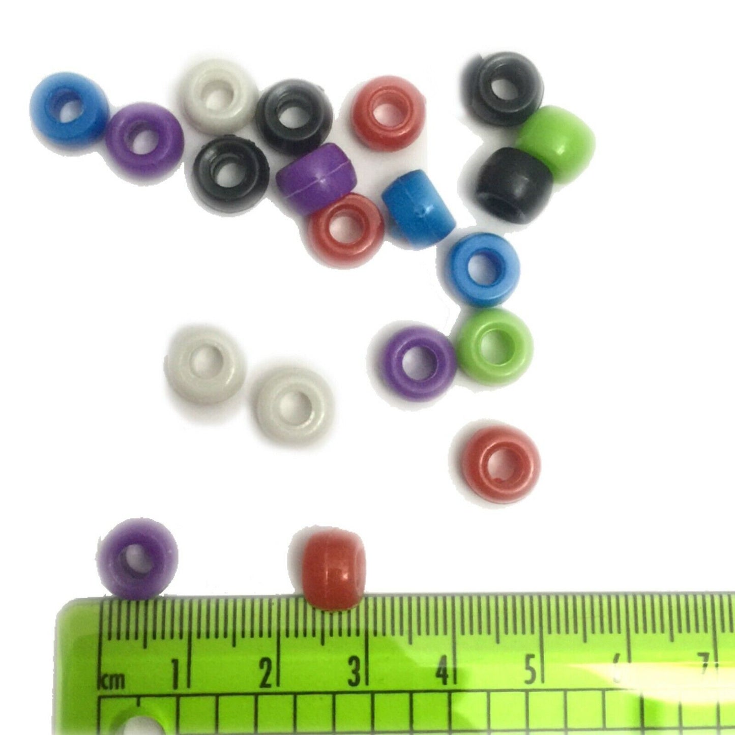 200x Mix Coloured Acrylic Pony Beads - Choose Between Glitter, Opaque, Metallic