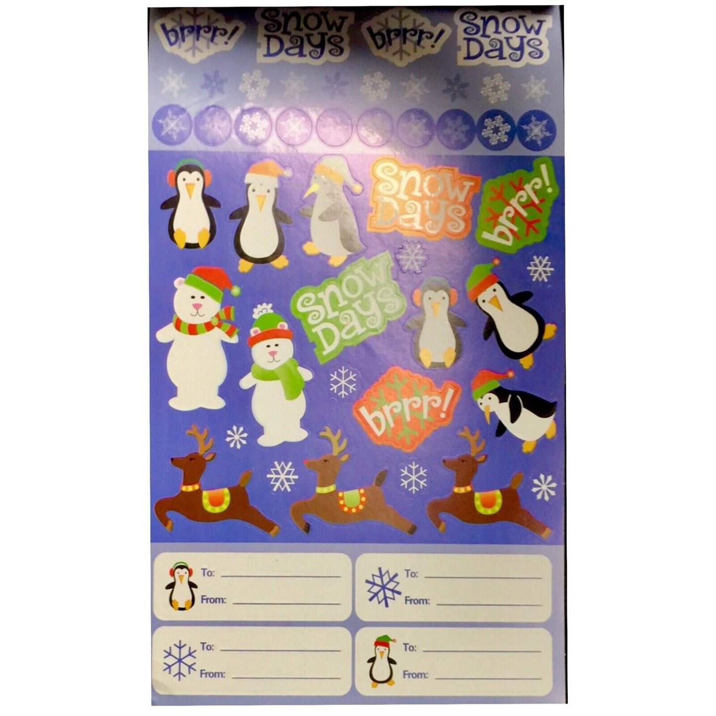 1 Pad Christmas Holiday Die-Cut Sticker Book - Choose Your Design