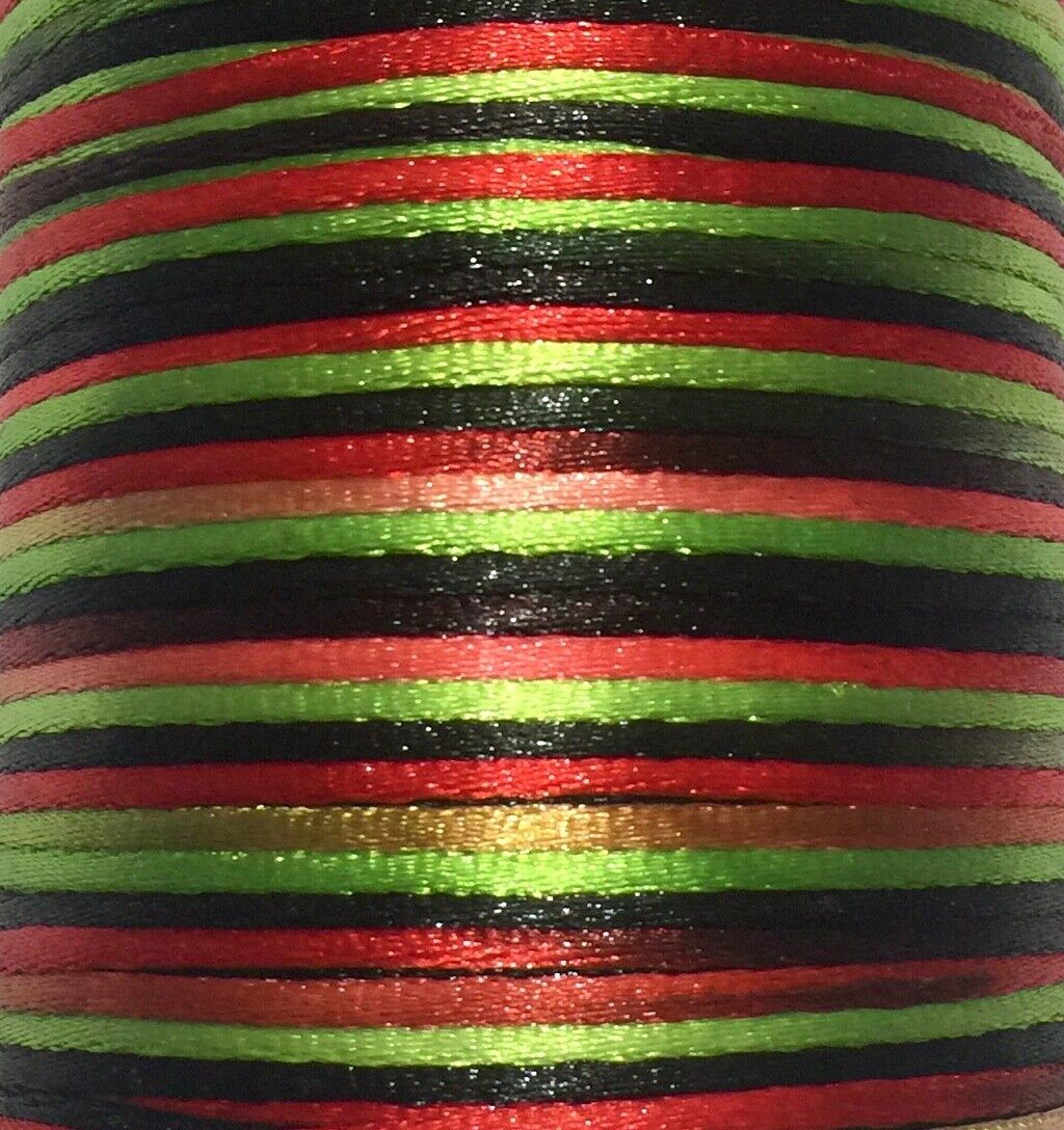 5x Meter Four-Tone Macrame Rattail 3mm Shamballa Cord - Pick your colour