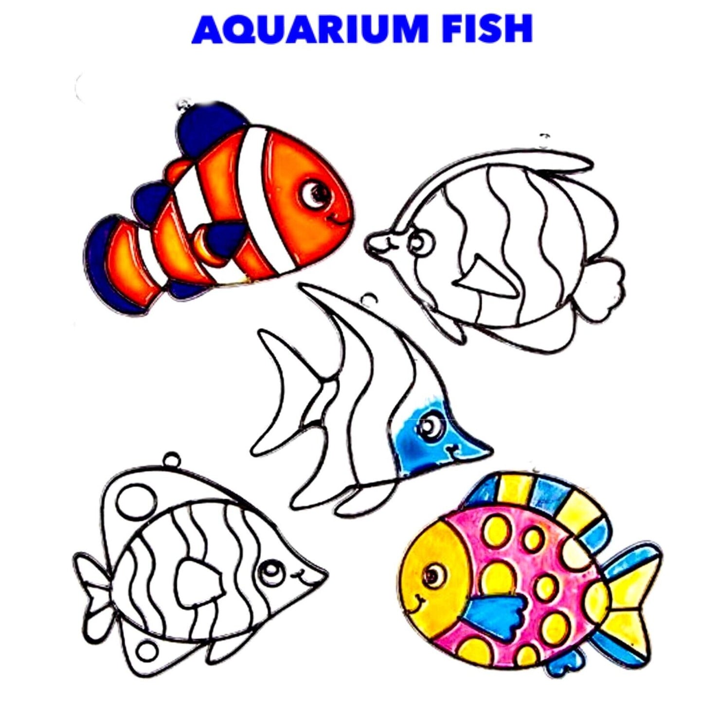 1x Cute Animals or Mythical Creatures Paint Your Own Suncatcher DIY Kit