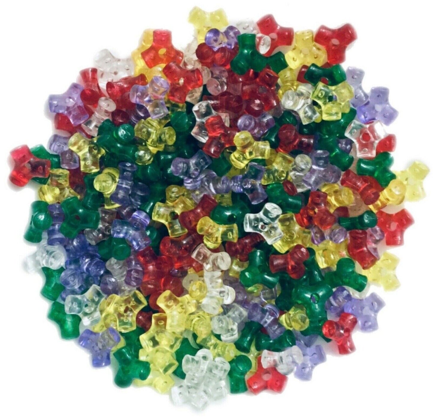 200x Mix Colour 10mm Tri-Beads for Jewellery Craft Making - Choose Your Colour