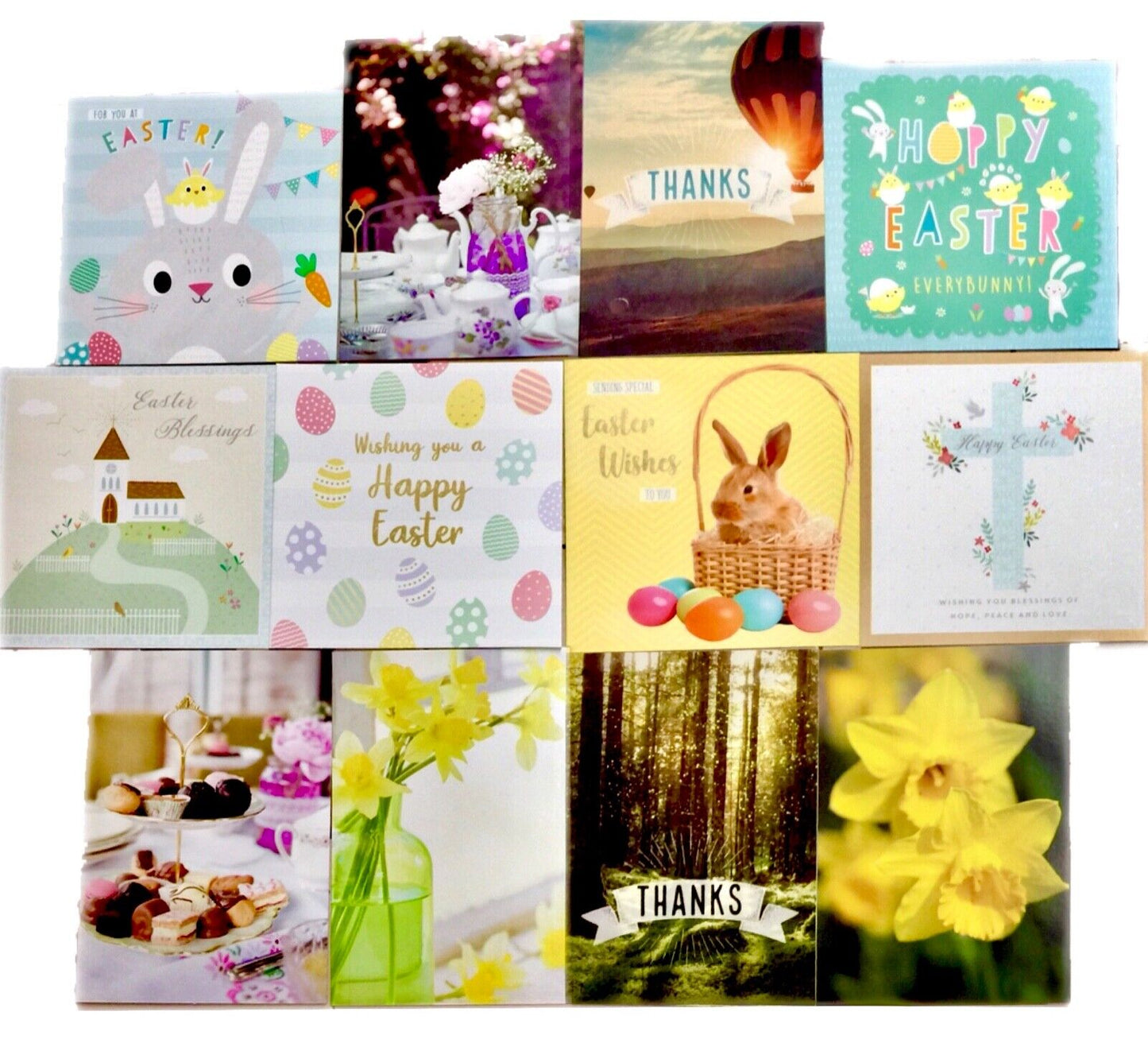 Pack of 12 Mix Greeting Cards for Most Occassions - Pick Your Design Set