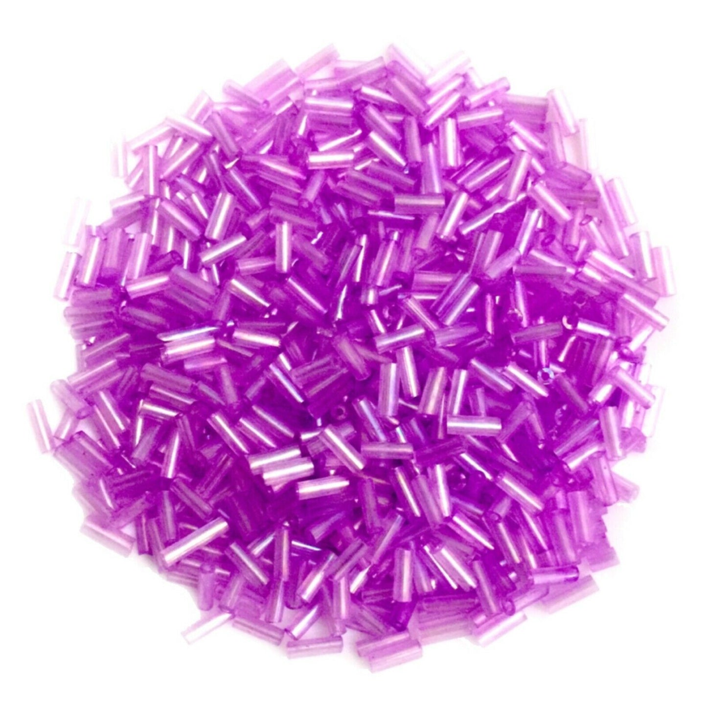 1100+ Bugle Glass 6.5-7.5mm Tube Seed Beads - Choose Your Colour