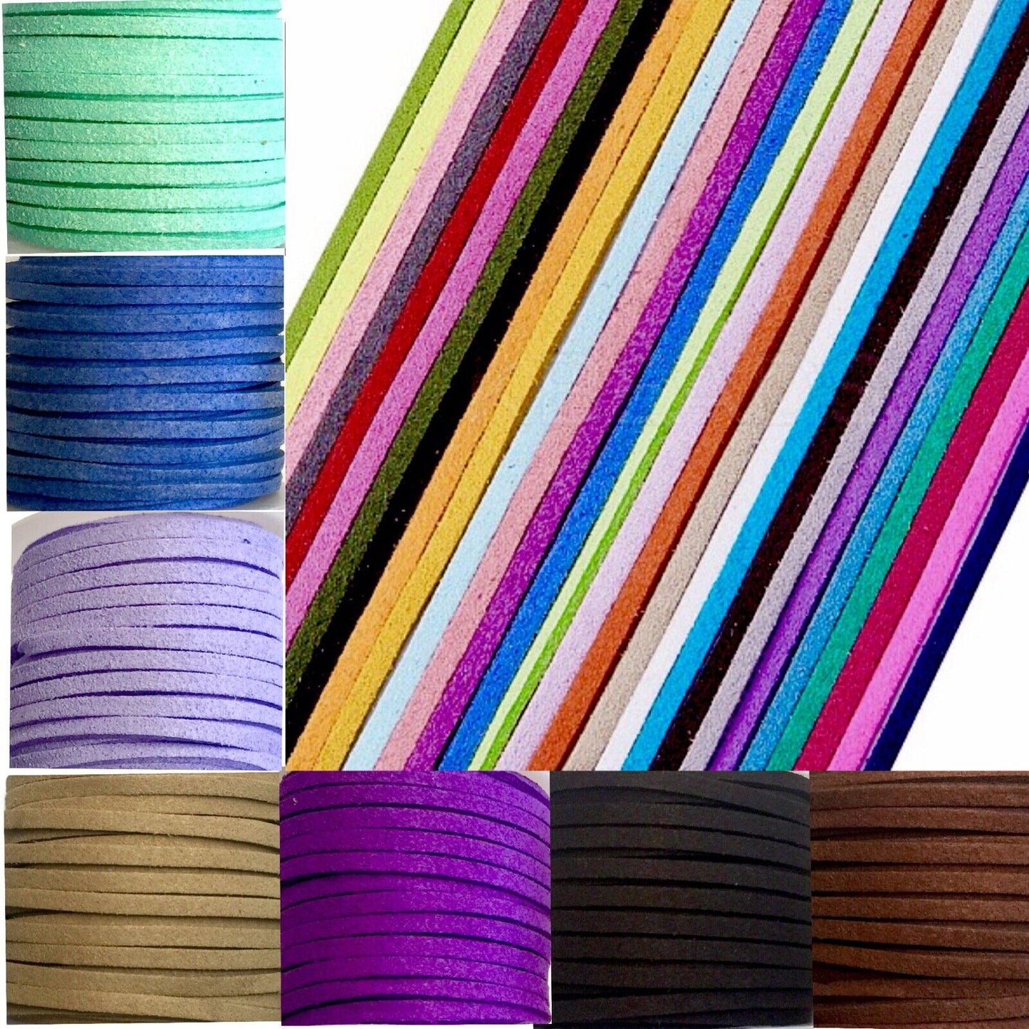 5 mtrs Faux Suede Cord 3.0x1.5mm for Jewellery Craft Making