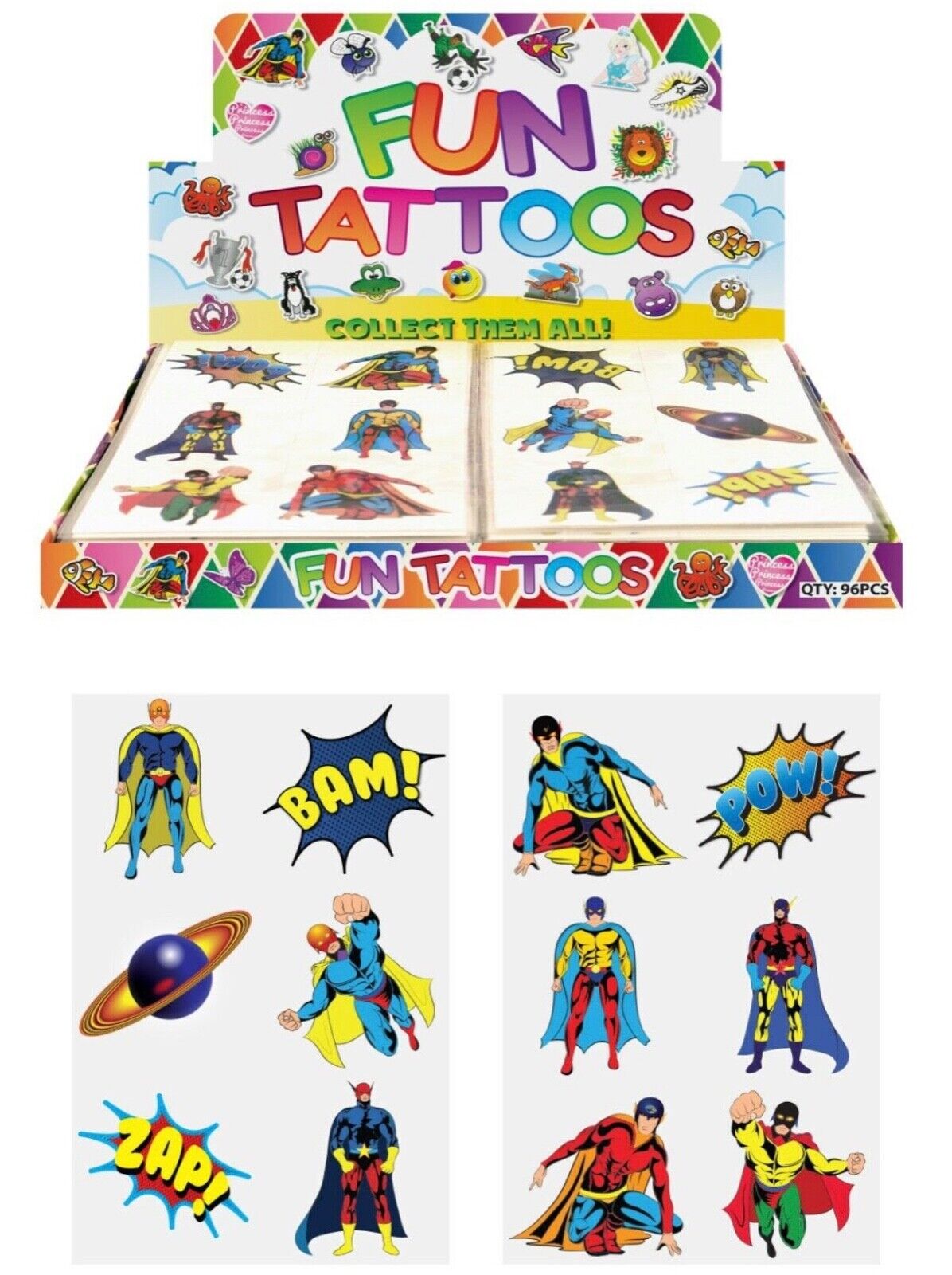 36x Temporary Tattoos Party Favours Stocking Fillers